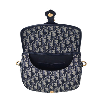 Blue Dior Oblique Jacquard Medium Dior Bobby Bag Rented Out Rovelle Bags