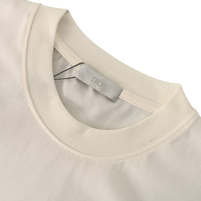 DIOR Yarn-Dyed All-Over Print Short-Sleeve Pocket T-Shirt