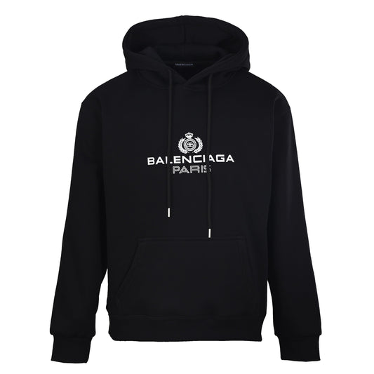 Balenciaga Logo-Embroidered Oversized Cotton Hoodie