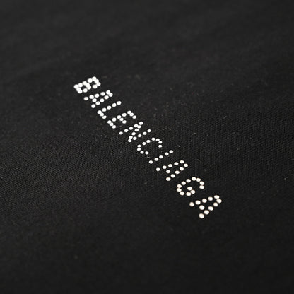 Balenciaga Short-Sleeve T-Shirt with Front and Back Rhinestone Embellishments