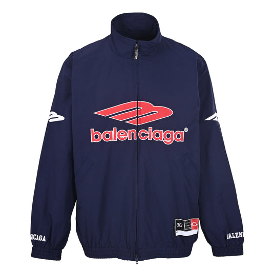 Balenciaga Paris Script Logo Embroidered Cotton Hoodie