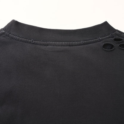 Balenciaga Designer Glitter-Print Short-Sleeve T-Shirt