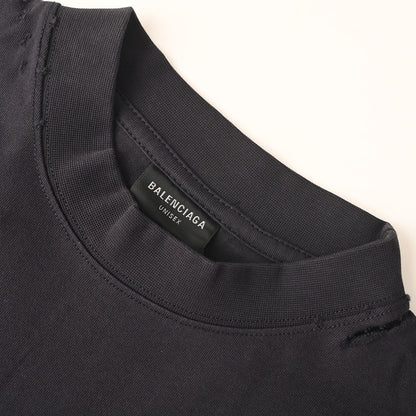 Balenciaga (BLCG) Red Masking Tape-Lettering Short-Sleeve T-Shirt