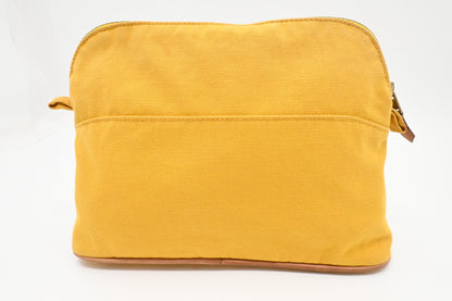 Hermes Bolide Pouch 25 In Yellow Canvas