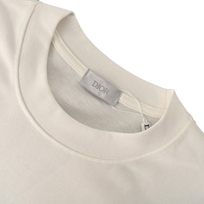 DIOR Floral and Bird Silhouette Print Short-Sleeve T-Shirt