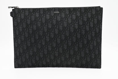 Dior Clutch in Black Oblique Canvas Rovelle Bags