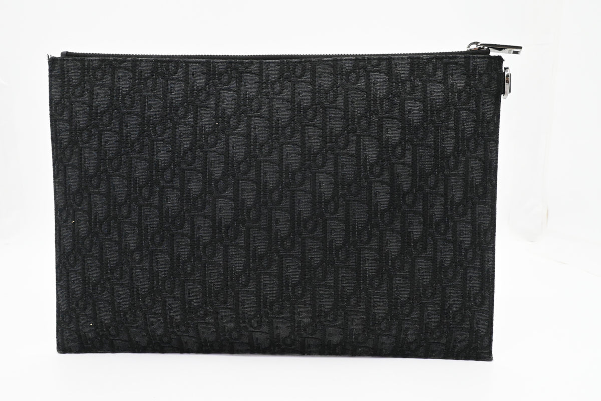Dior Clutch in Black Oblique Canvas Rovelle Bags