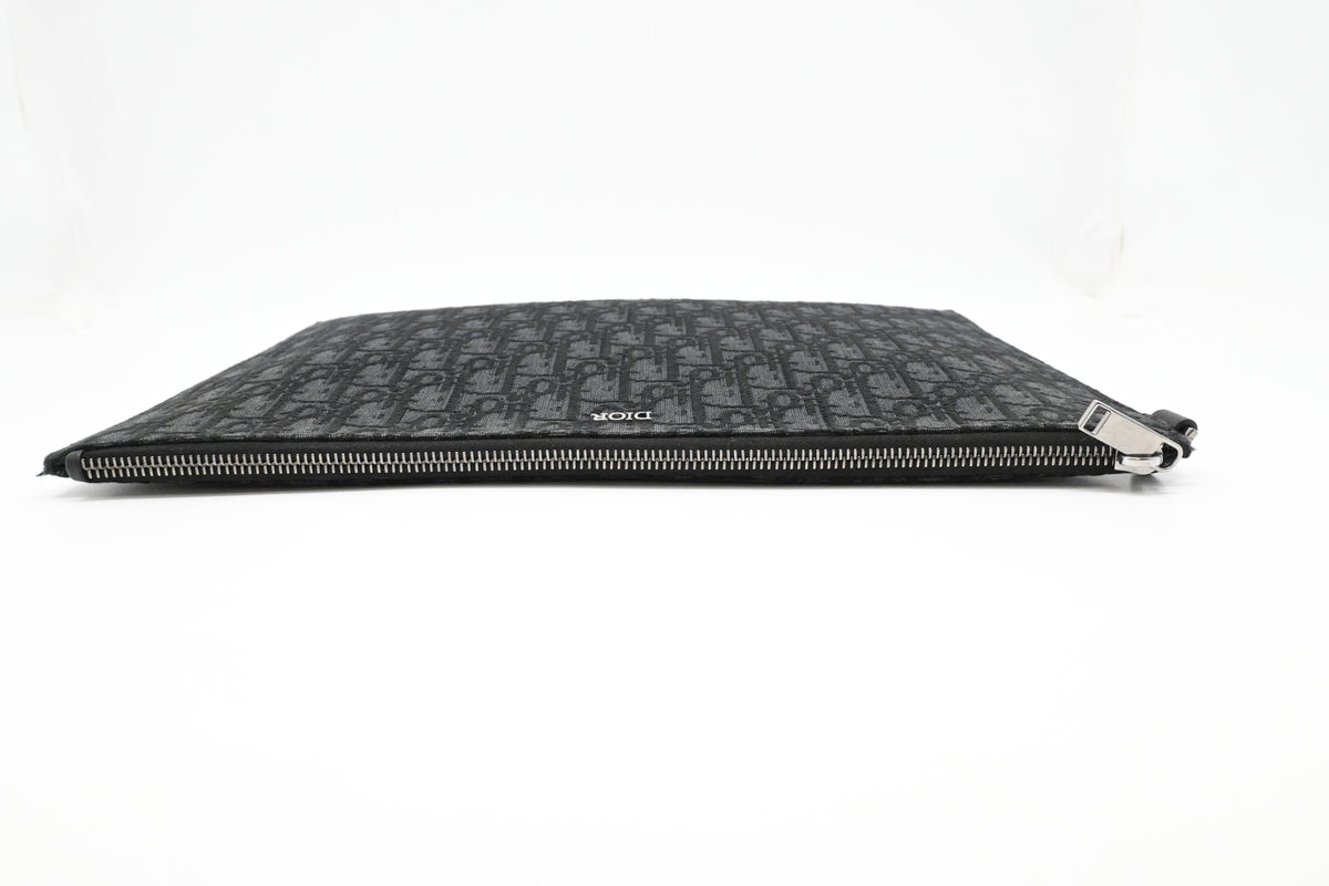 Dior Clutch in Black Oblique Canvas Rovelle Bags