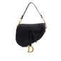Christian Dior 2021 Black Grained Calfskin Saddle Bag Rovelle Bags