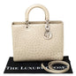 Dior Beige Ostrich Leather Large Lady Dior Tote Rovelle Bags