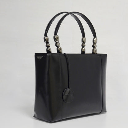 Dior Black Chrome Beaded Malice Tote Rovelle Bags