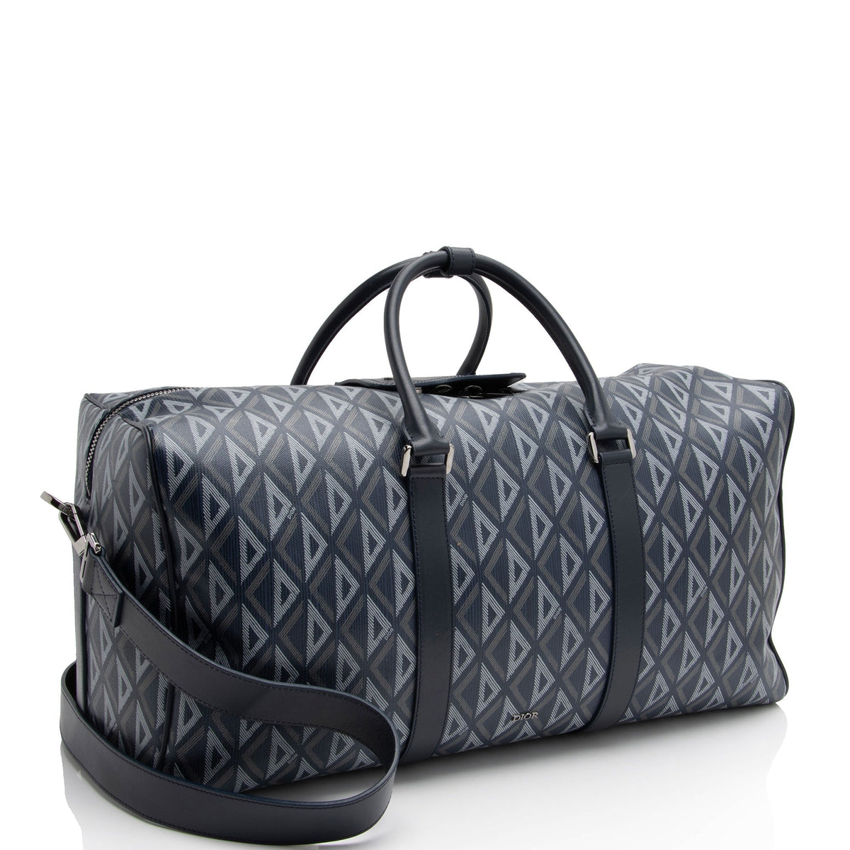 Dior CD Diamond Coated Canvas Lingot Duffle Bag (SHF-xwDGyq) Rovelle Bags