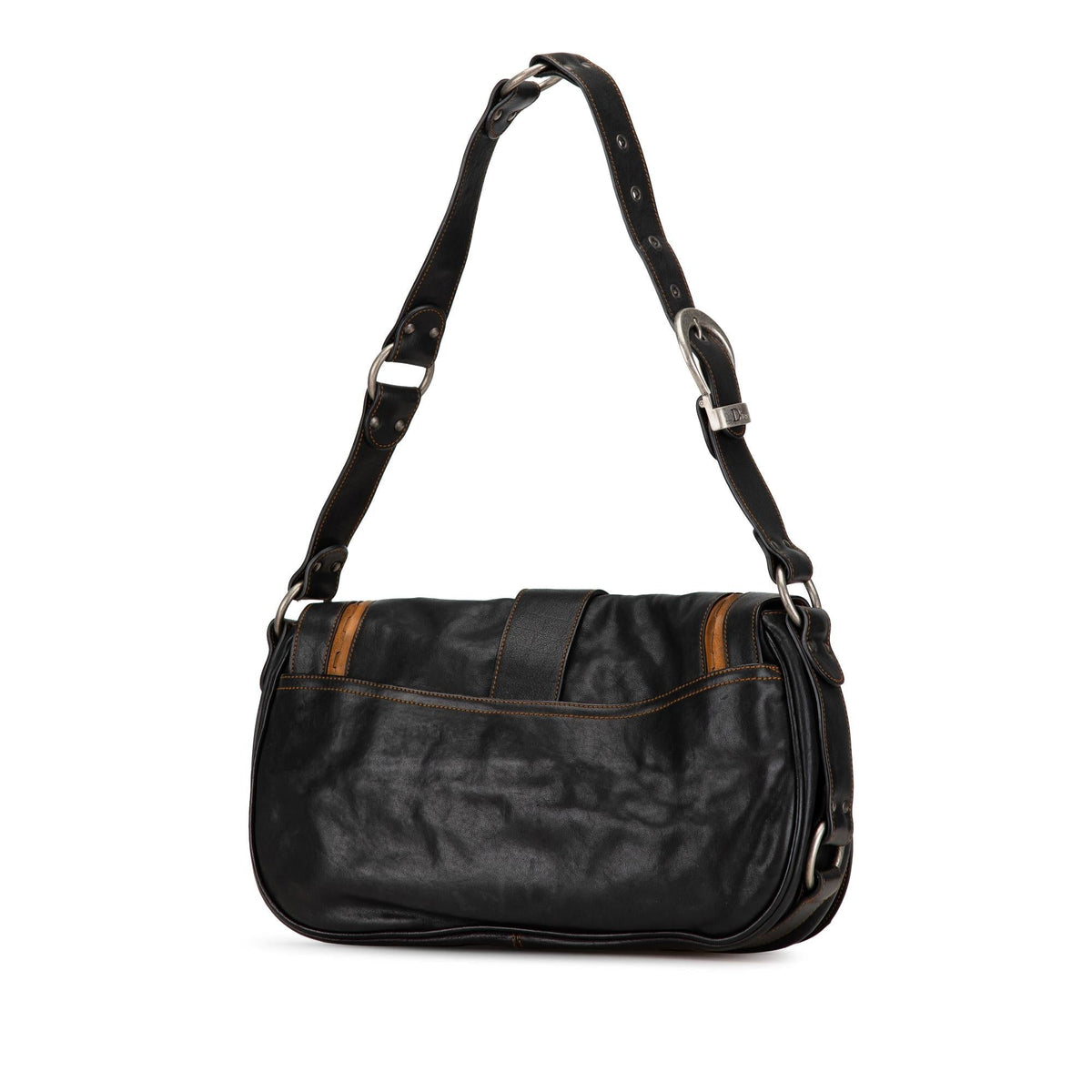 Dior Calfskin Gaucho Double Saddle Shoulder Bag (SHG-XIEEW1) Rovelle Bags