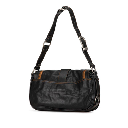Dior Calfskin Gaucho Double Saddle Shoulder Bag (SHG-XIEEW1) Rovelle Bags