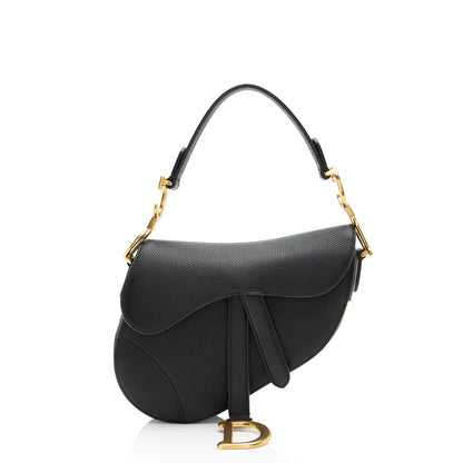 Dior Grained Calfskin Saddle Mini Bag Rovelle Bags