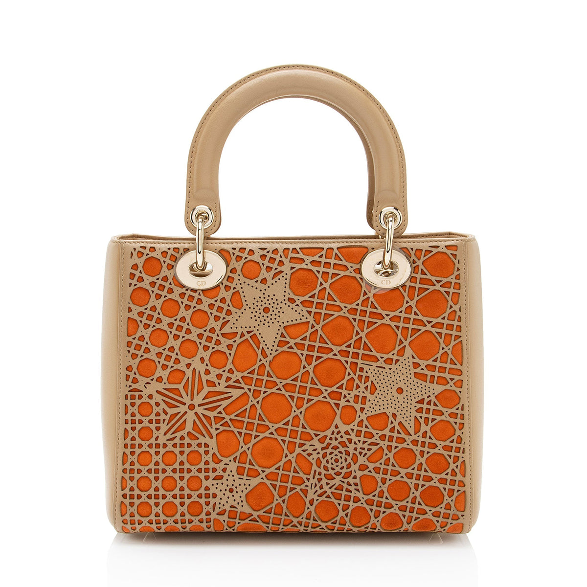 Dior Calfskin Suede Cutout Stars Dior Medium Tote (SHF-8CybcW) Rovelle Bags
