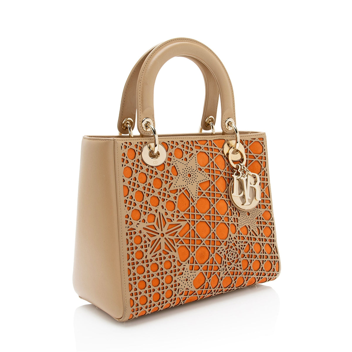 Dior Calfskin Suede Cutout Stars Dior Medium Tote (SHF-8CybcW) Rovelle Bags