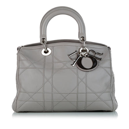 Dior Cannage Granville Leather Satchel (SHG-24327) Rovelle Bags