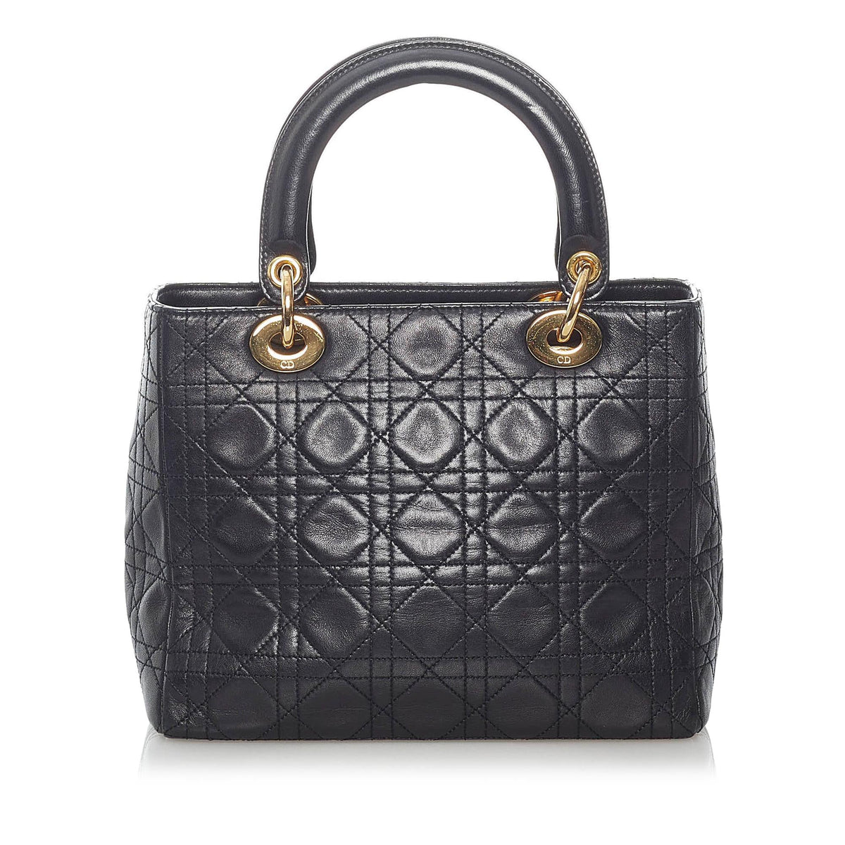 Dior Cannage Dior Lambskin Leather Handbag (SHG-31012) Rovelle Bags