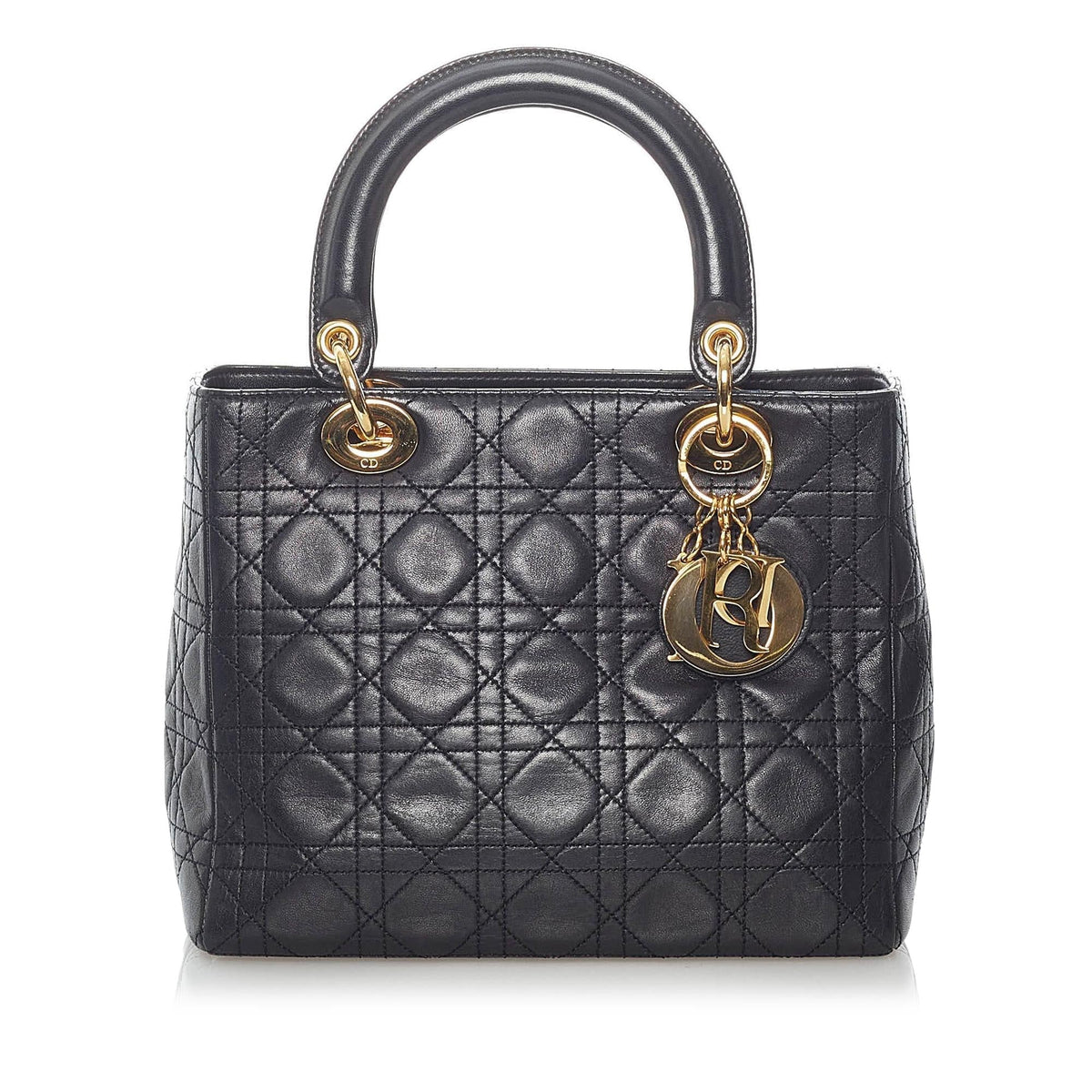 Dior Cannage Dior Lambskin Leather Handbag (SHG-31012) Rovelle Bags