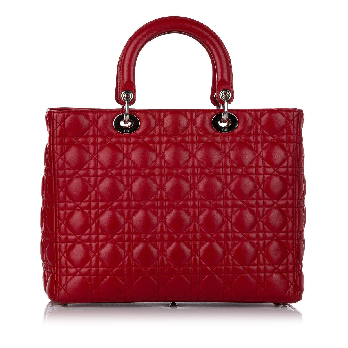 Dior Cannage Dior Lambskin Leather Satchel (SHG-30101) Rovelle Bags