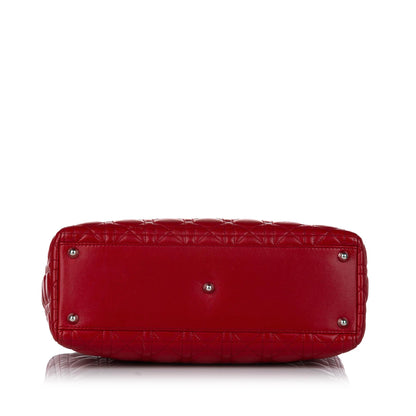 Dior Cannage Dior Lambskin Leather Satchel (SHG-30101) Rovelle Bags