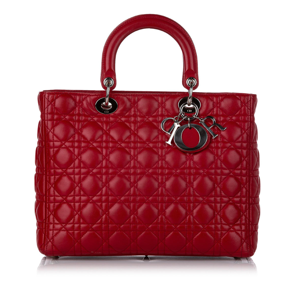 Dior Cannage Dior Lambskin Leather Satchel (SHG-30101) Rovelle Bags