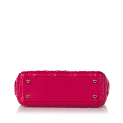 Dior Cannage Dior Lambskin Leather Satchel (SHG-32440) Rovelle Bags