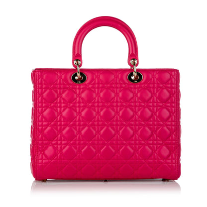Dior Cannage Dior Leather Satchel (SHG-30463) Rovelle Bags