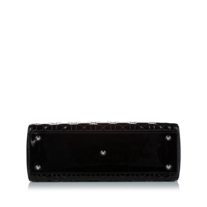 Dior Cannage Dior Patent Leather Satchel (SHG-27939) Rovelle Bags