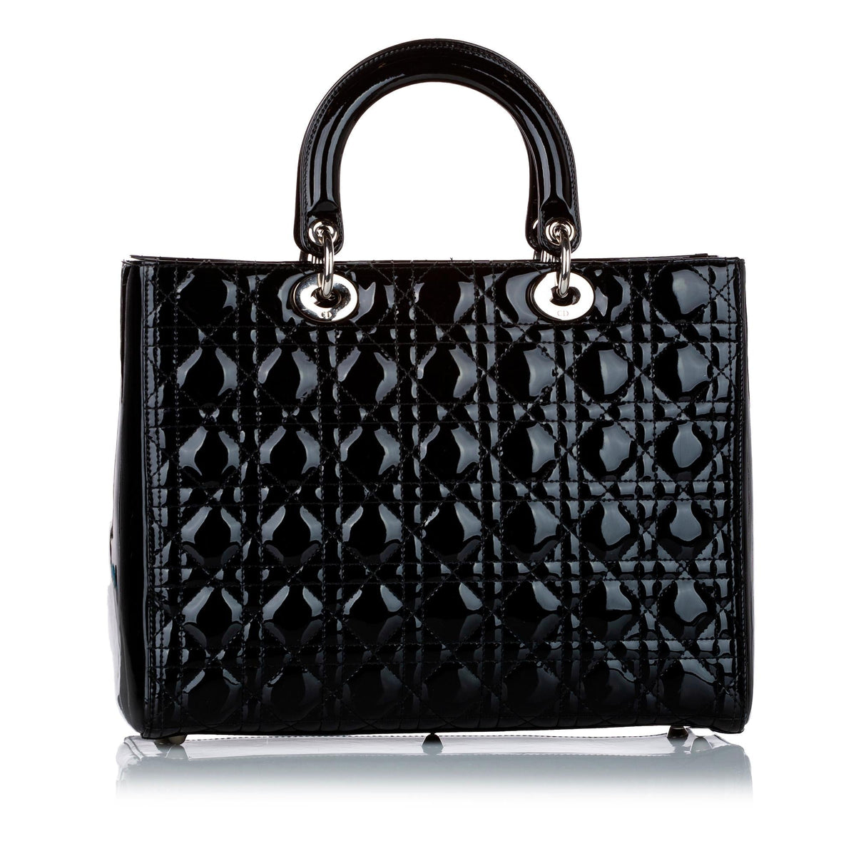 Dior Cannage Dior Patent Leather Satchel (SHG-29201) Rovelle Bags