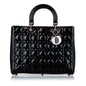 Dior Cannage Dior Patent Leather Satchel (SHG-29201) Rovelle Bags