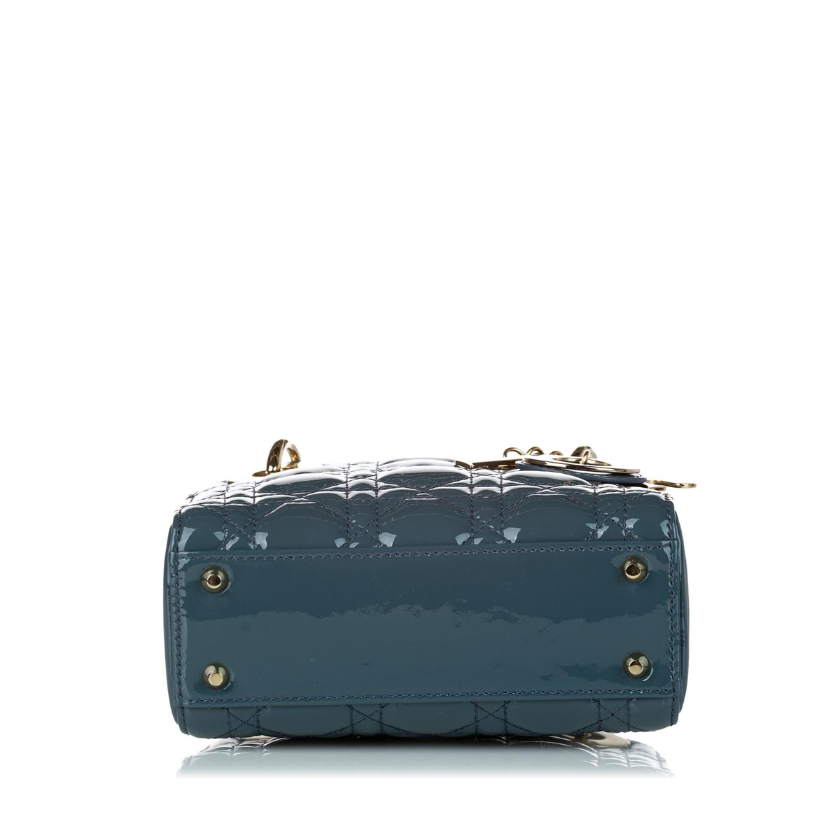 Dior Cannage Dior Patent Leather Satchel (SHG-30911) Rovelle Bags