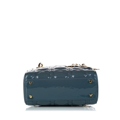 Dior Cannage Dior Patent Leather Satchel (SHG-30911) Rovelle Bags