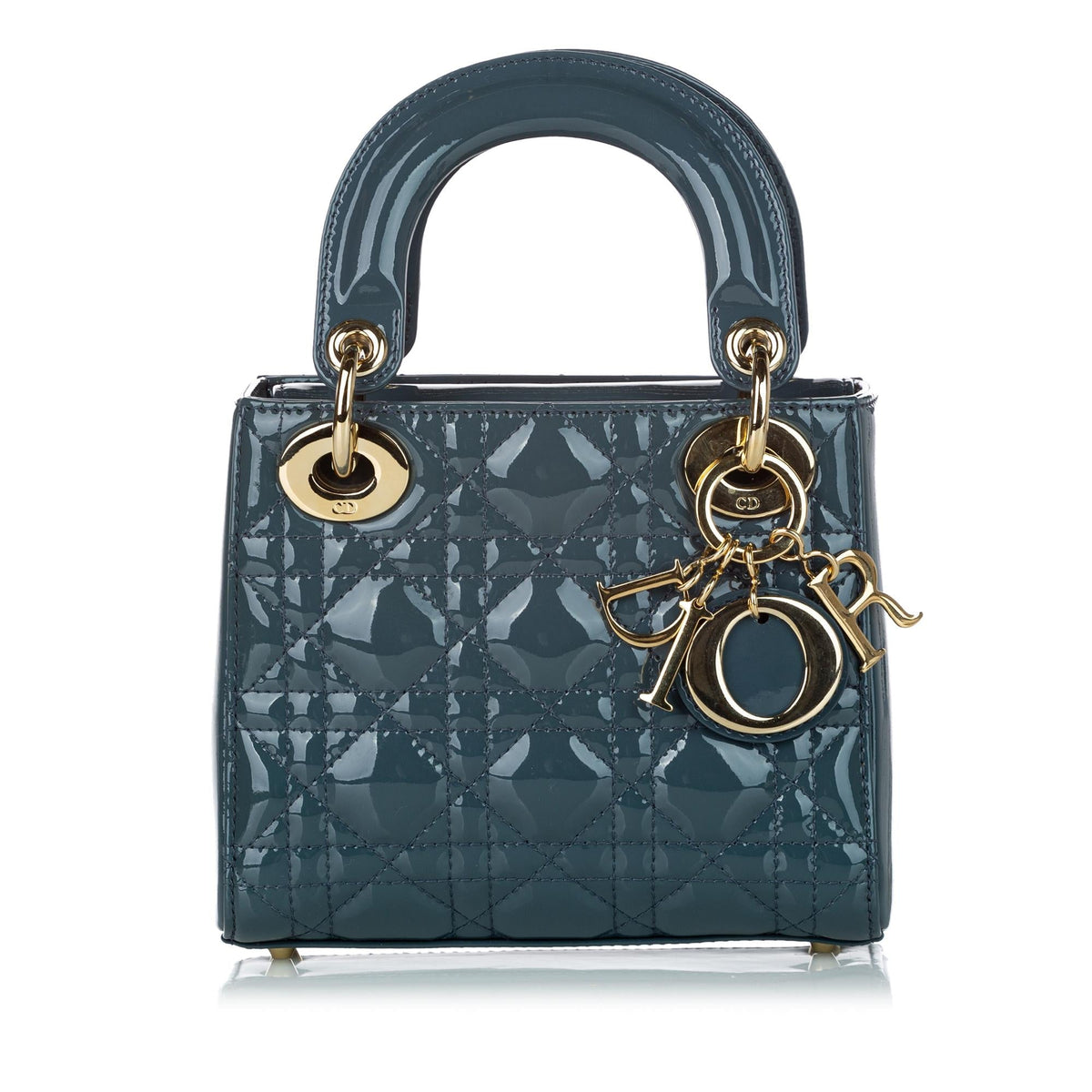 Dior Cannage Dior Patent Leather Satchel (SHG-30911) Rovelle Bags
