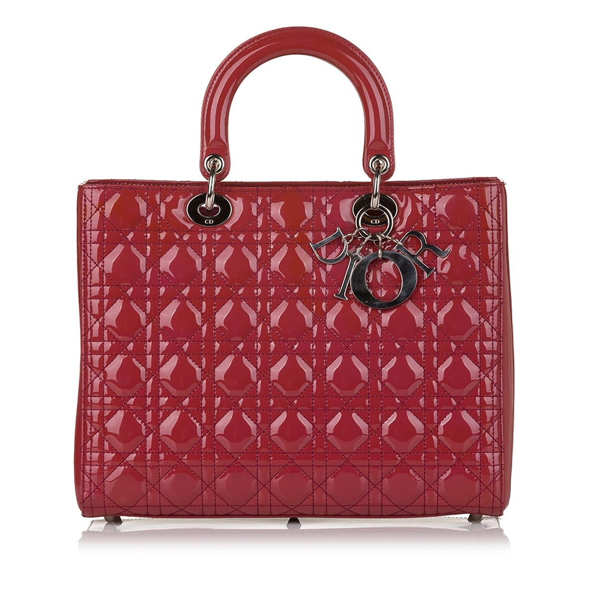 Dior Cannage Dior Patent Leather Satchel (SHG-34555) Rovelle Bags