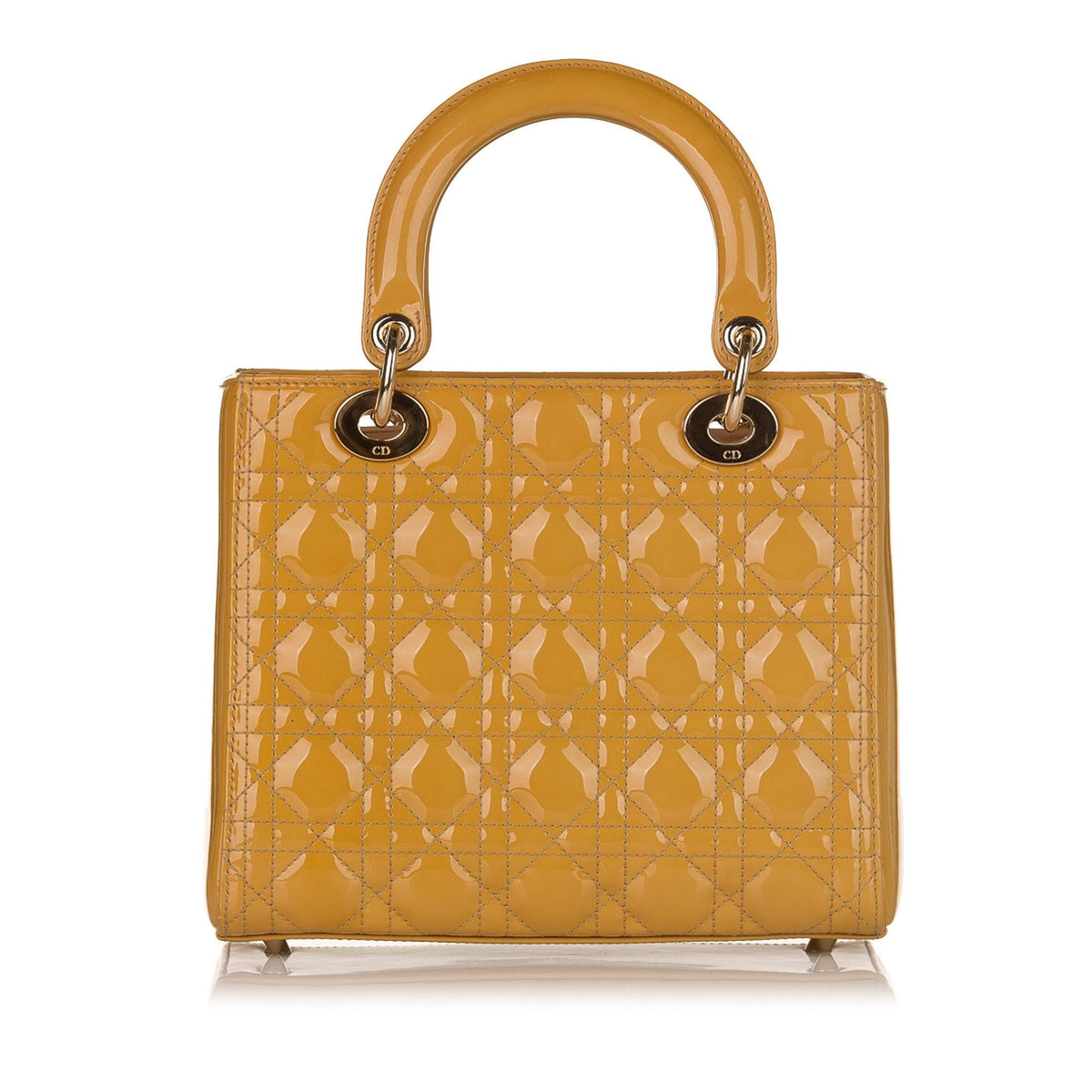 Dior Cannage Dior Patent Leather Satchel (SHG-34556) Rovelle Bags