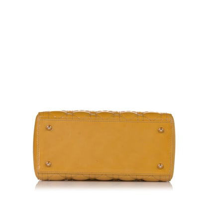 Dior Cannage Dior Patent Leather Satchel (SHG-34556) Rovelle Bags