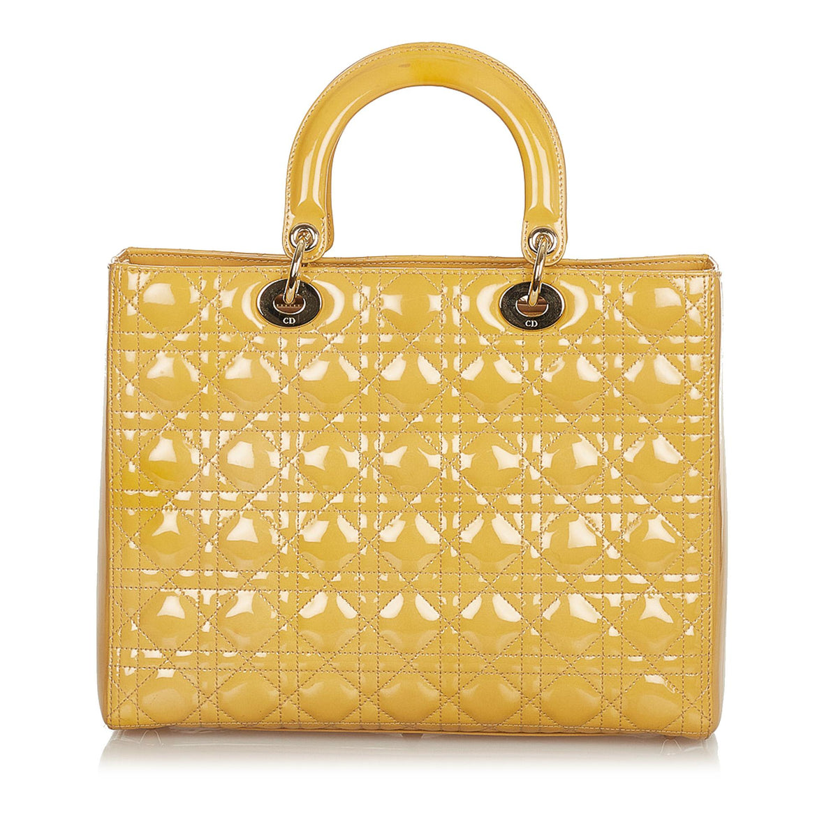 Dior Cannage Dior Patent Leather Tote (SHG-25997) Rovelle Bags