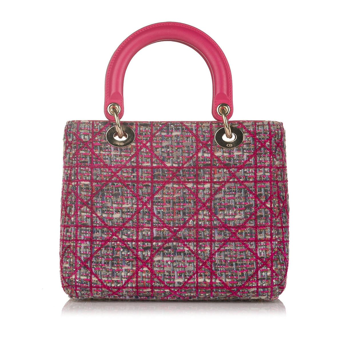 Dior Cannage Dior Tweed Satchel (SHG-32424) Rovelle Bags