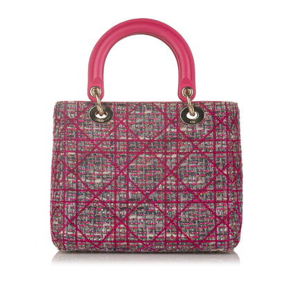 Dior Cannage Dior Tweed Satchel (SHG-32424) Rovelle Bags