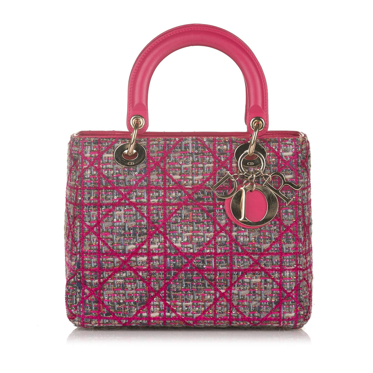 Dior Cannage Dior Tweed Satchel (SHG-32424) Rovelle Bags