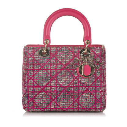 Dior Cannage Dior Tweed Satchel (SHG-32424) Rovelle Bags