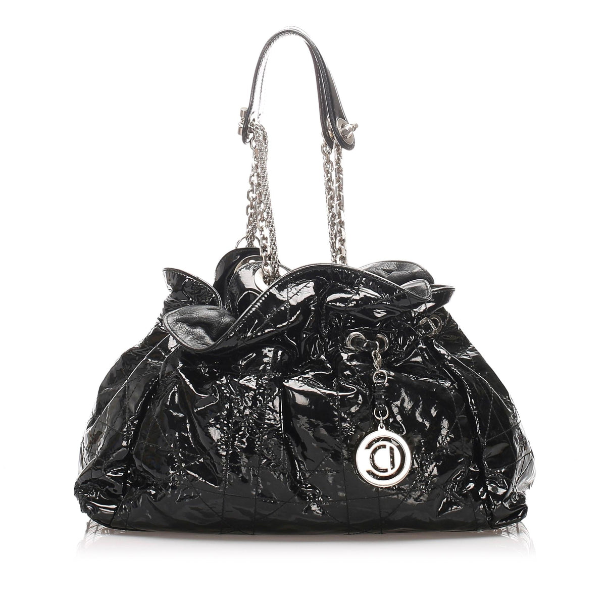 Dior Cannage Patent Leather Le Trente Shoulder Bag (SHG-13098) Rovelle Bags
