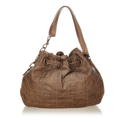 Dior Cannage Leather Bucket Bag (SHG-24774) Rovelle Bags