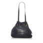 Dior Cannage Leather Drawstring Tote Bag (SHG-31356) Rovelle Bags