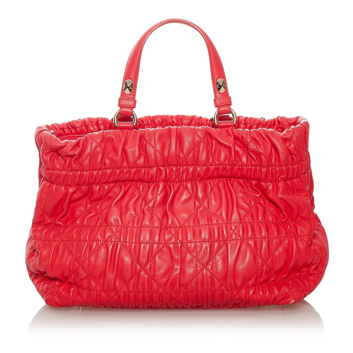 Dior Cannage Leather Satchel (SHG-27847) Rovelle Bags