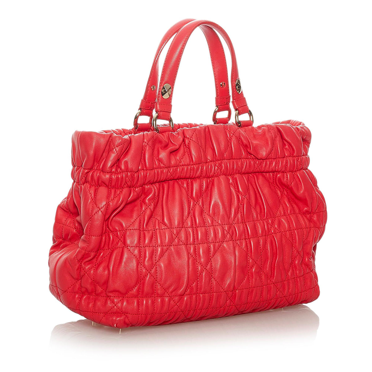 Dior Cannage Leather Satchel (SHG-27847) Rovelle Bags