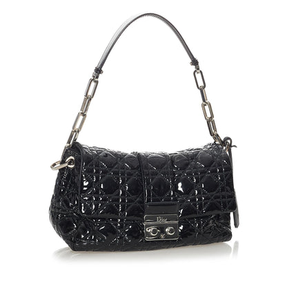 Dior Cannage New Lock Patent Leather Flap Bag (SHG-28168) Rovelle Bags