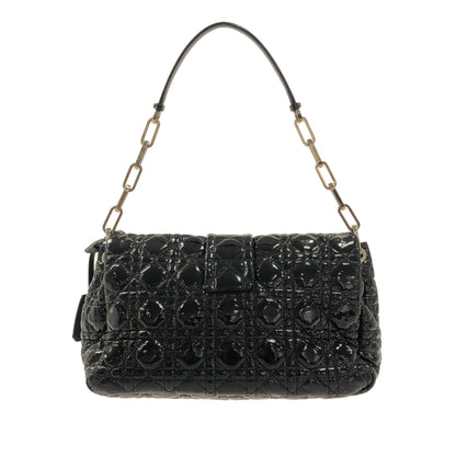 Dior Cannage New Lock Patent Leather Flap Bag (SHG-X1xDnR) Rovelle Bags